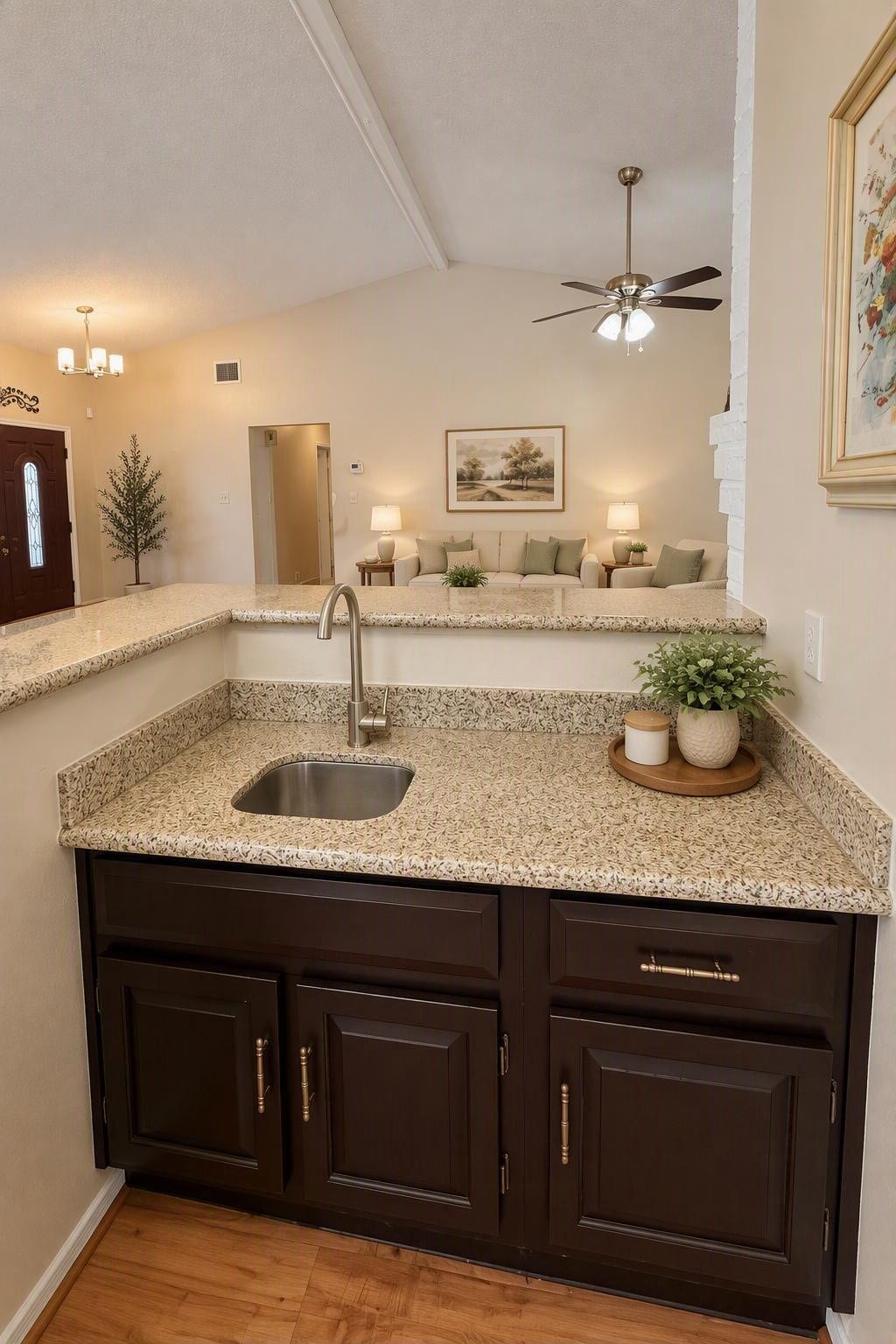 6631 Inwood West Drive, Houston, TX 77088 Bar area is virtually staged