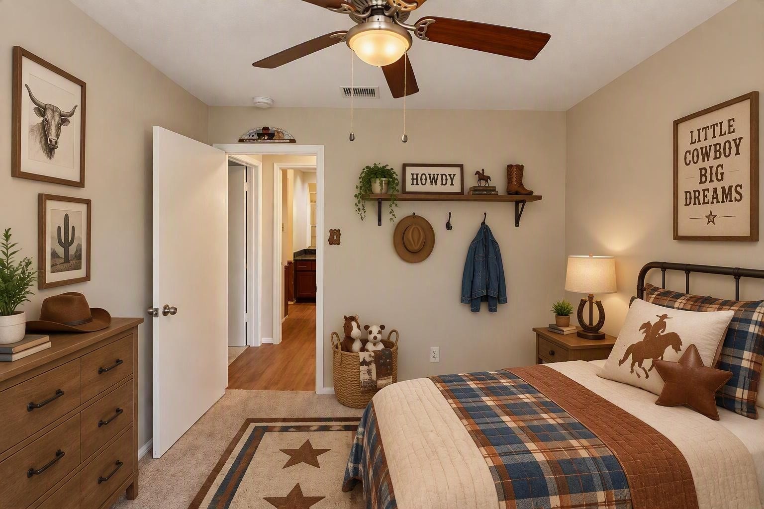 6631 Inwood West Drive, Houston, TX 77088 3rd bedroom is virtually staged