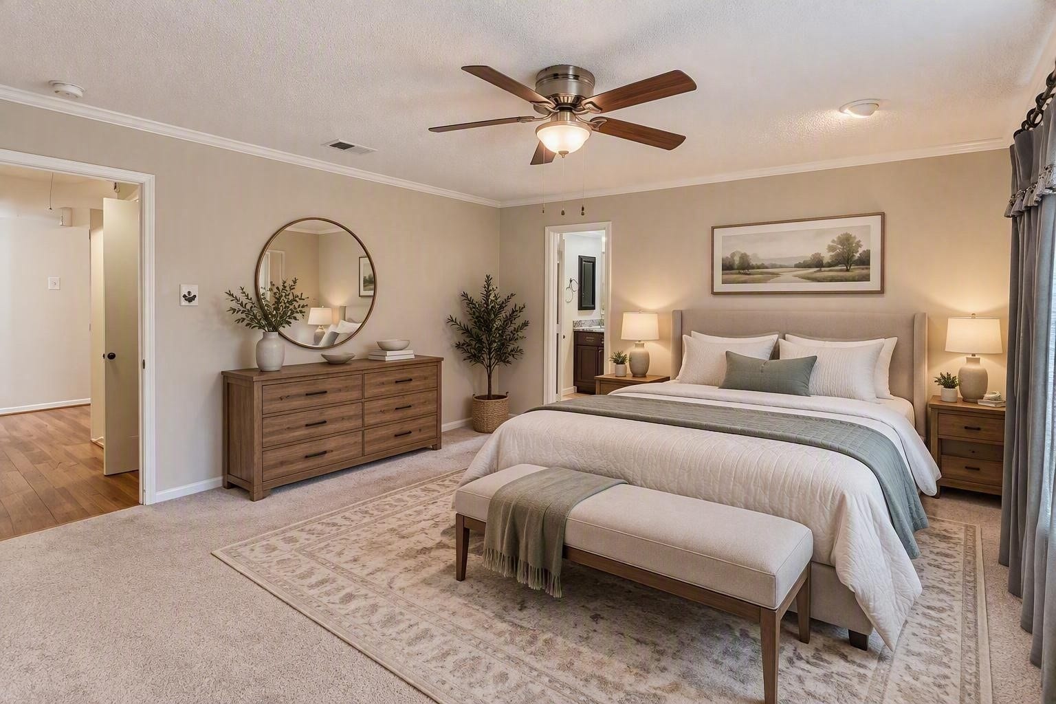 6631 Inwood West Drive, Houston, TX 77088 Primary suite is virtually staged
