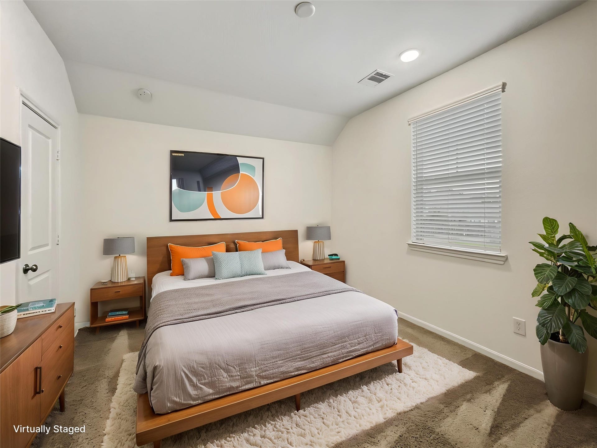 1423 Cecilia Vines Drive, Conroe, TX 77301 This is a virtual staged view of one of the secondary bedrooms.