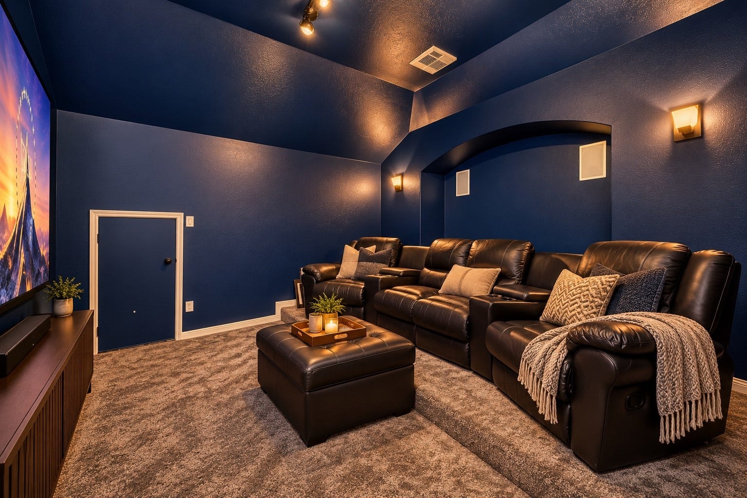 Home theater room (Image has been digitally enhanced)