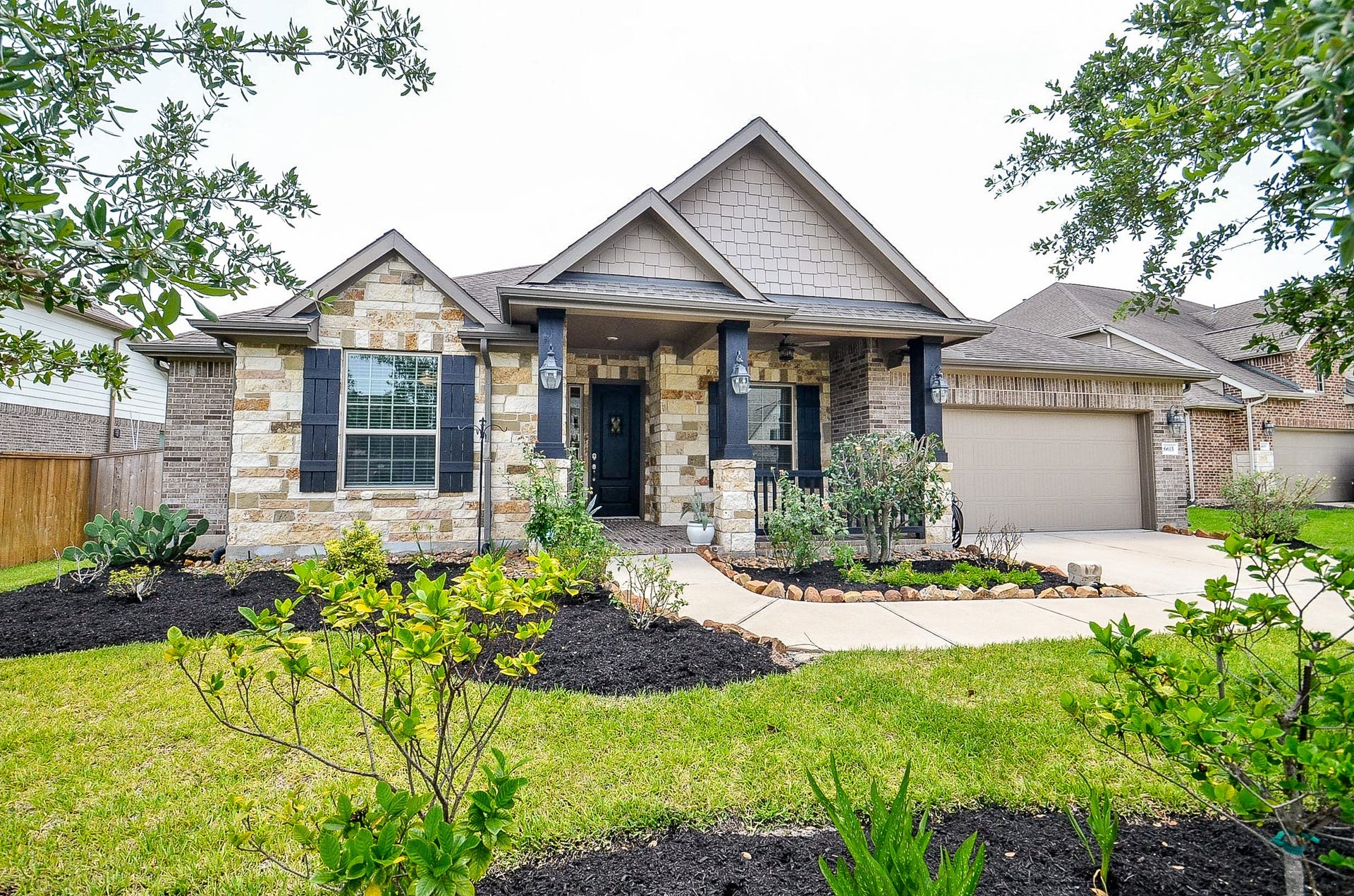 6615 Windy Hills Lane, Katy, TX 77493 Beautiful one story brick and stone home is absolutely a must see !