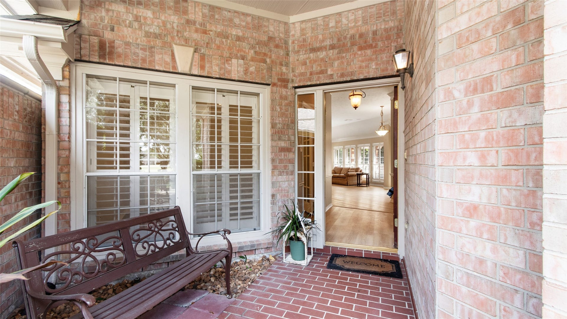 2430 Fairway Pointe Drive, League City, TX 77573 Covered front entry with charm.