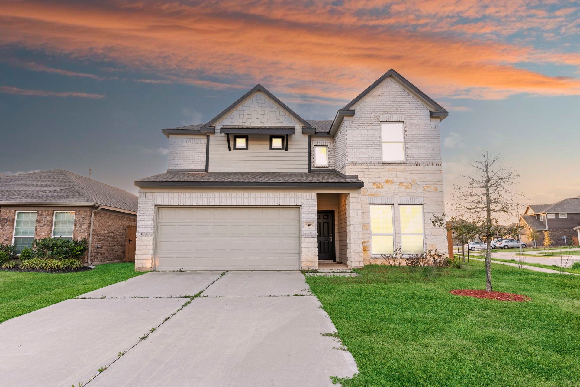 5406 Rustic Ruby Dr, Fulshear, TX 77423 Gorgeous View at Sunset