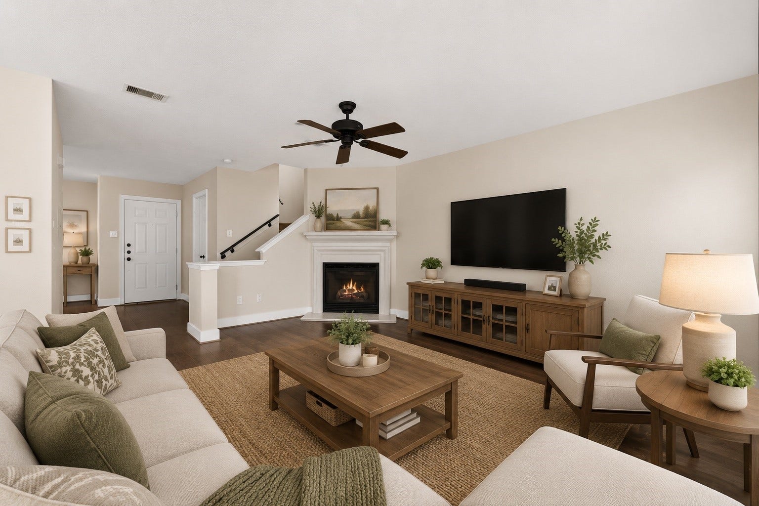 26853 Haileys Manor, Kingwood, TX 77339 Living area virtually staged.