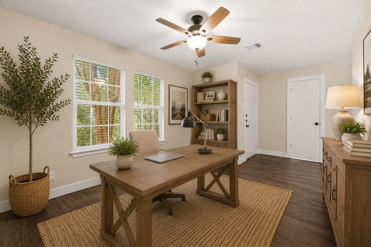 26853 Haileys Manor, Kingwood, TX 77339 Flex room virtually staged as a home office.