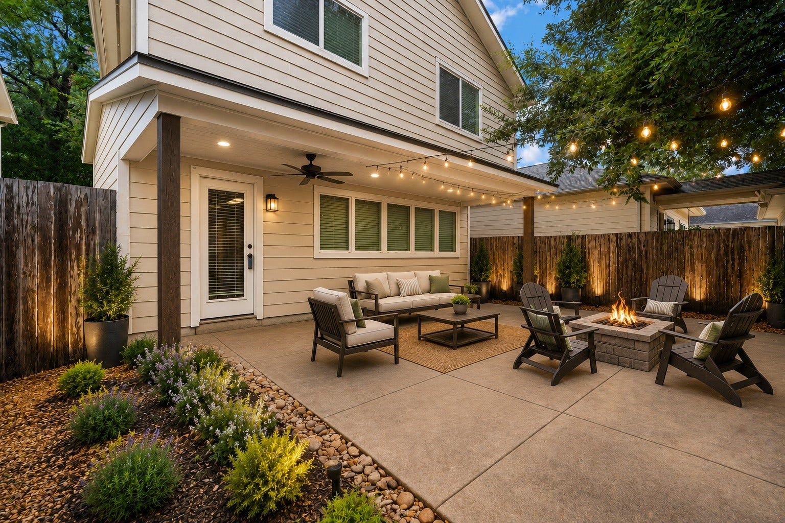 26853 Haileys Manor, Kingwood, TX 77339 Virtually staged back patio