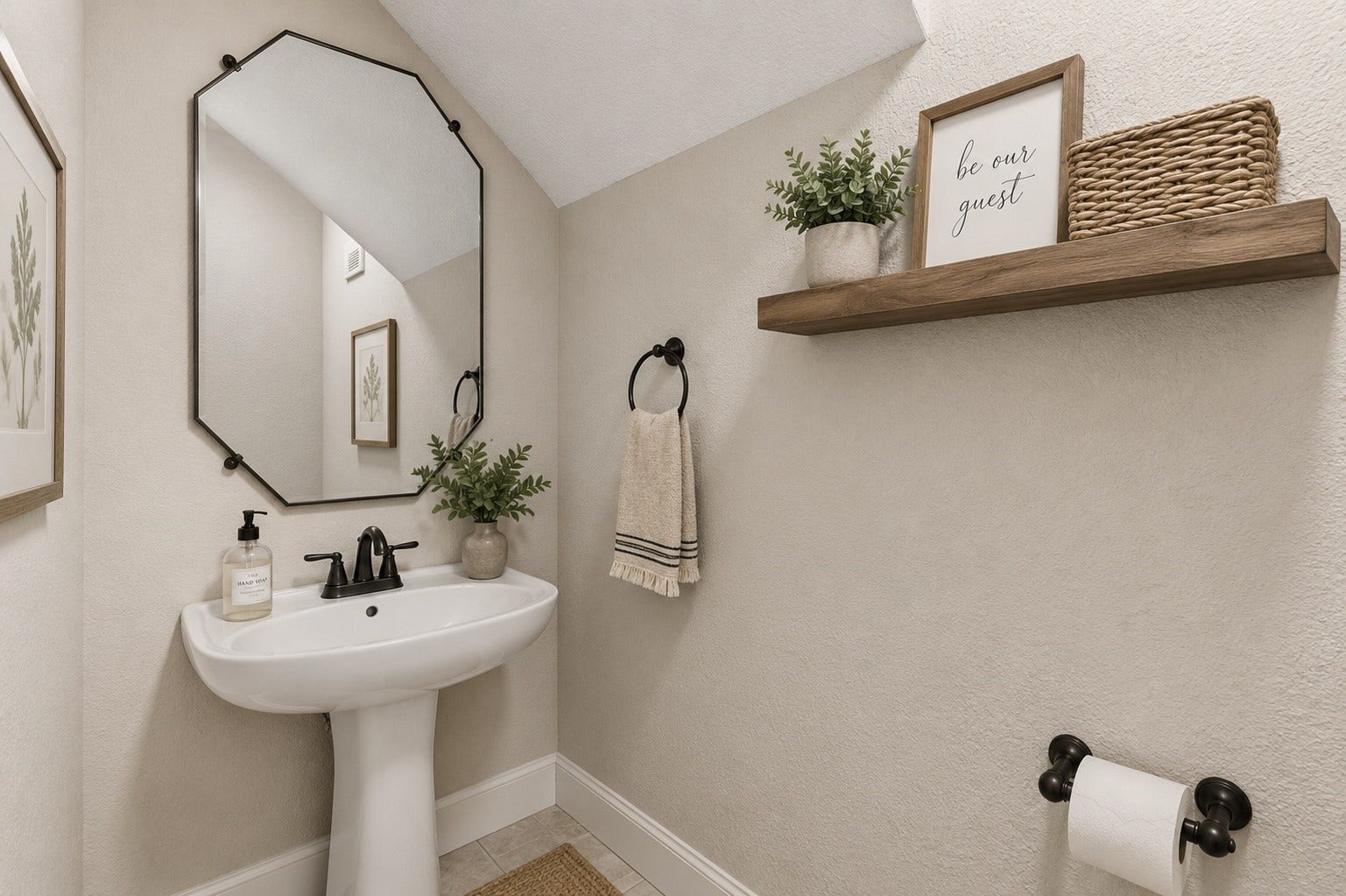 26853 Haileys Manor, Kingwood, TX 77339 Half bath/powder room virtually staged