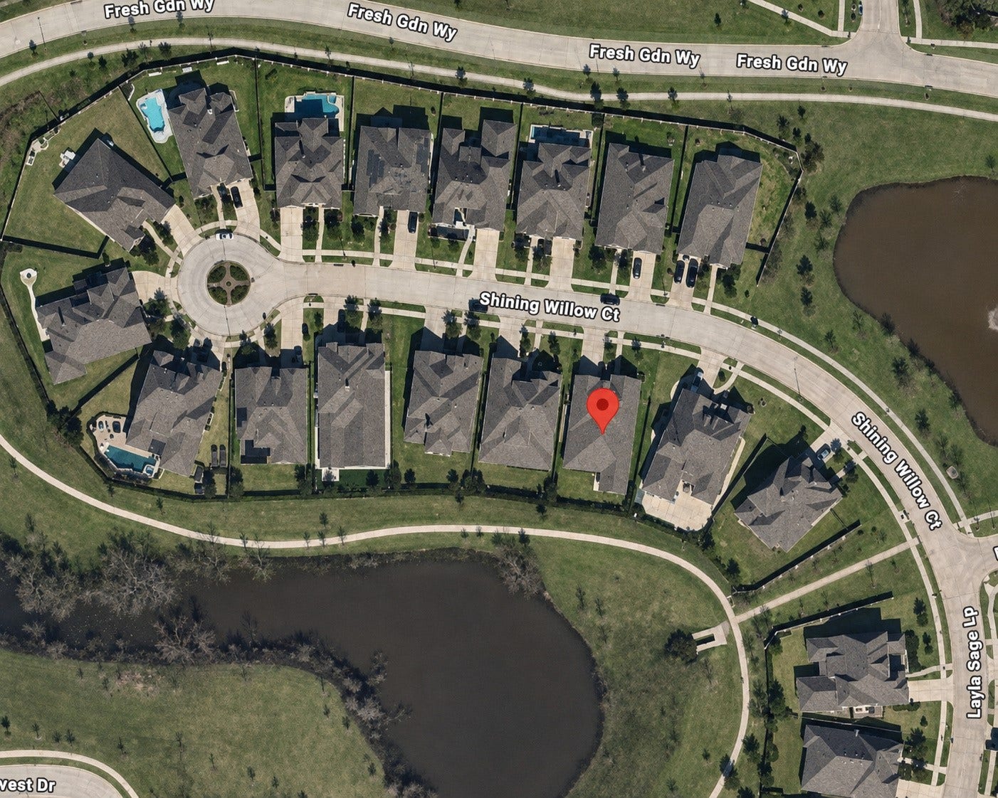 1515 Shining Willow Court, Richmond, TX 77406 Harvest Green Community Aerial View For Illustrative Purposes Only