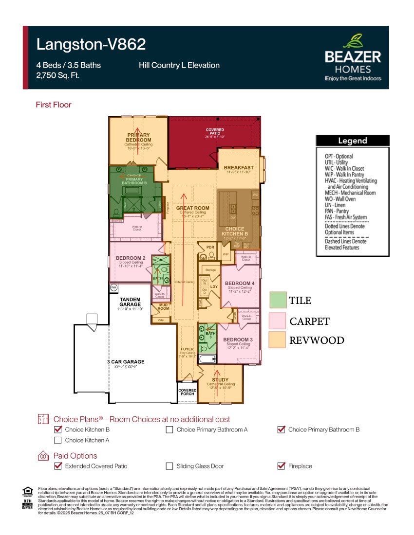 Home features 4 bedrooms and 3.5 bath, and over 2,700 square feet of living space.