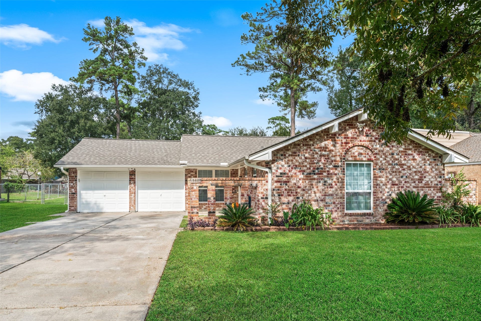 3402 Dovie Drive, Spring, TX 77380 The home also received a new roof replacement in 2026 featuring GAF Architectural Shingles, professionally installed by JShed Roofing, adding both durability and a fresh, updated look to the exterior.