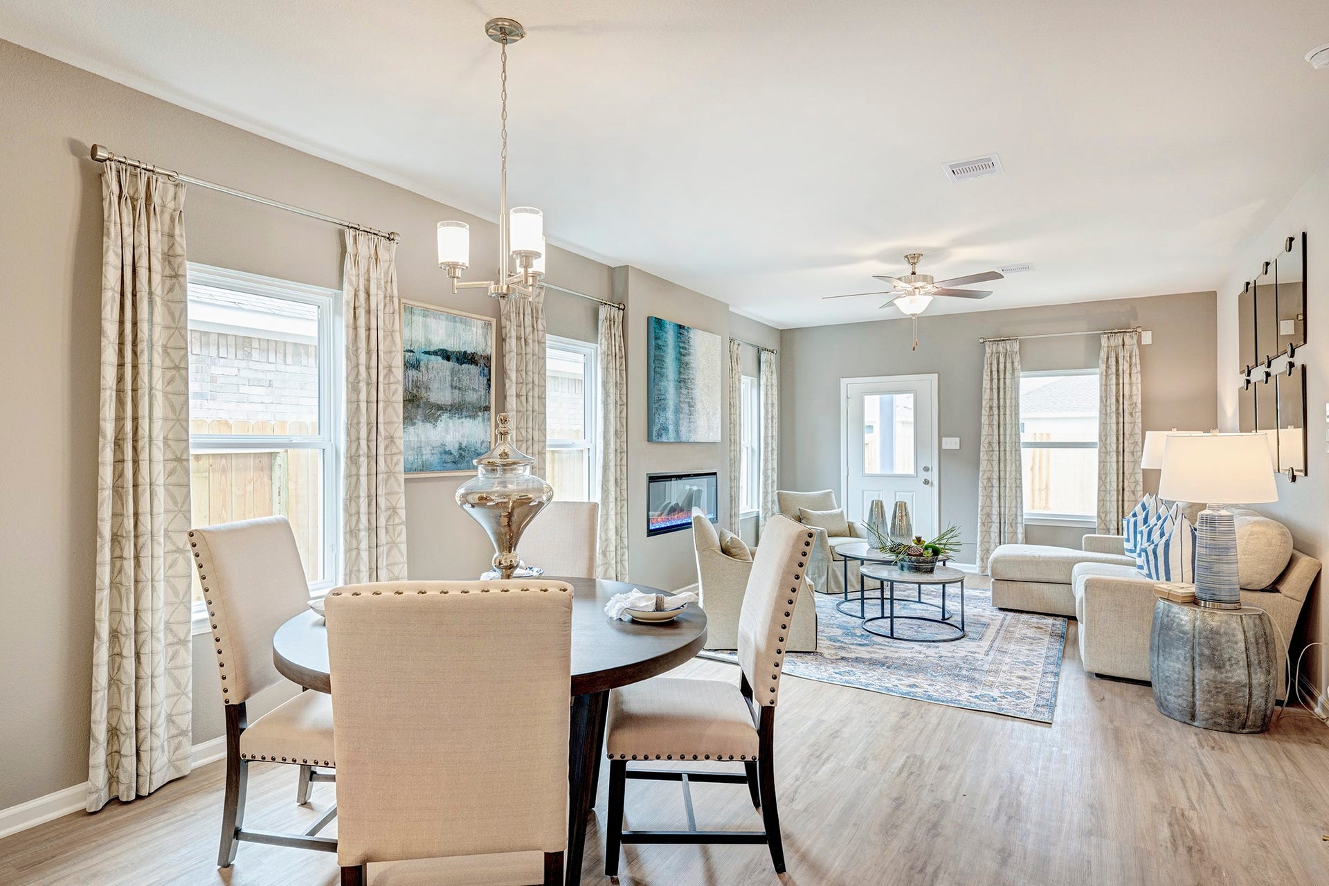 2707 Crested Creek Lane, Richmond, TX 77406 The Piedmont- Dining Area into Family Room