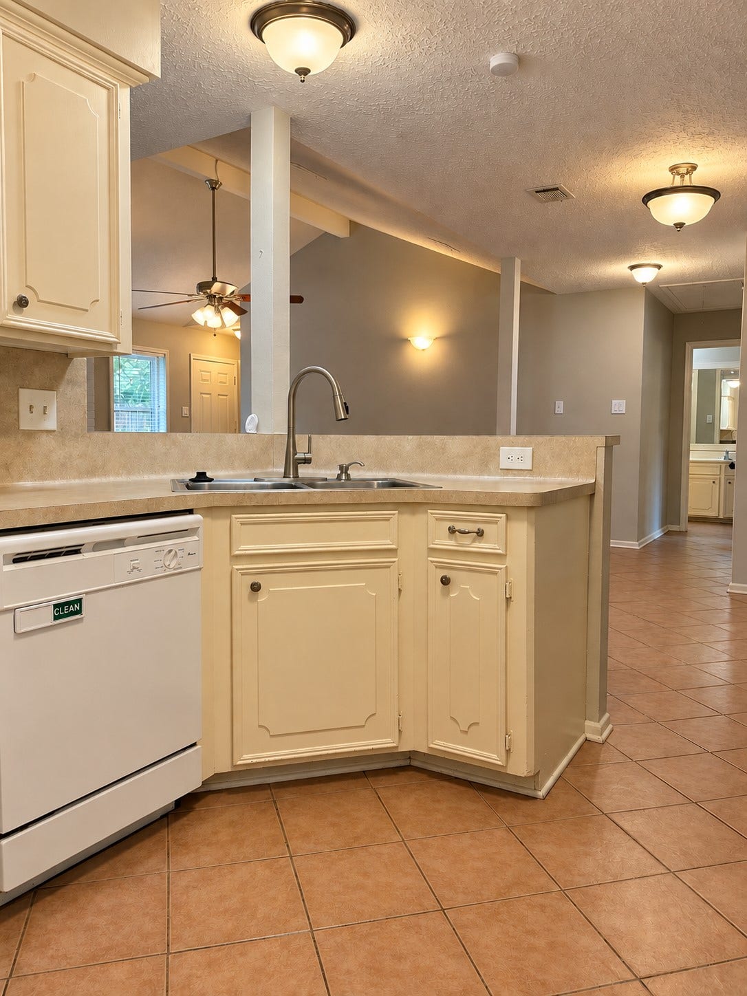 26415 Pine Canyon Drive, Spring, TX 77380 Kitchen looking into living room and part of breakfast nook/dining area