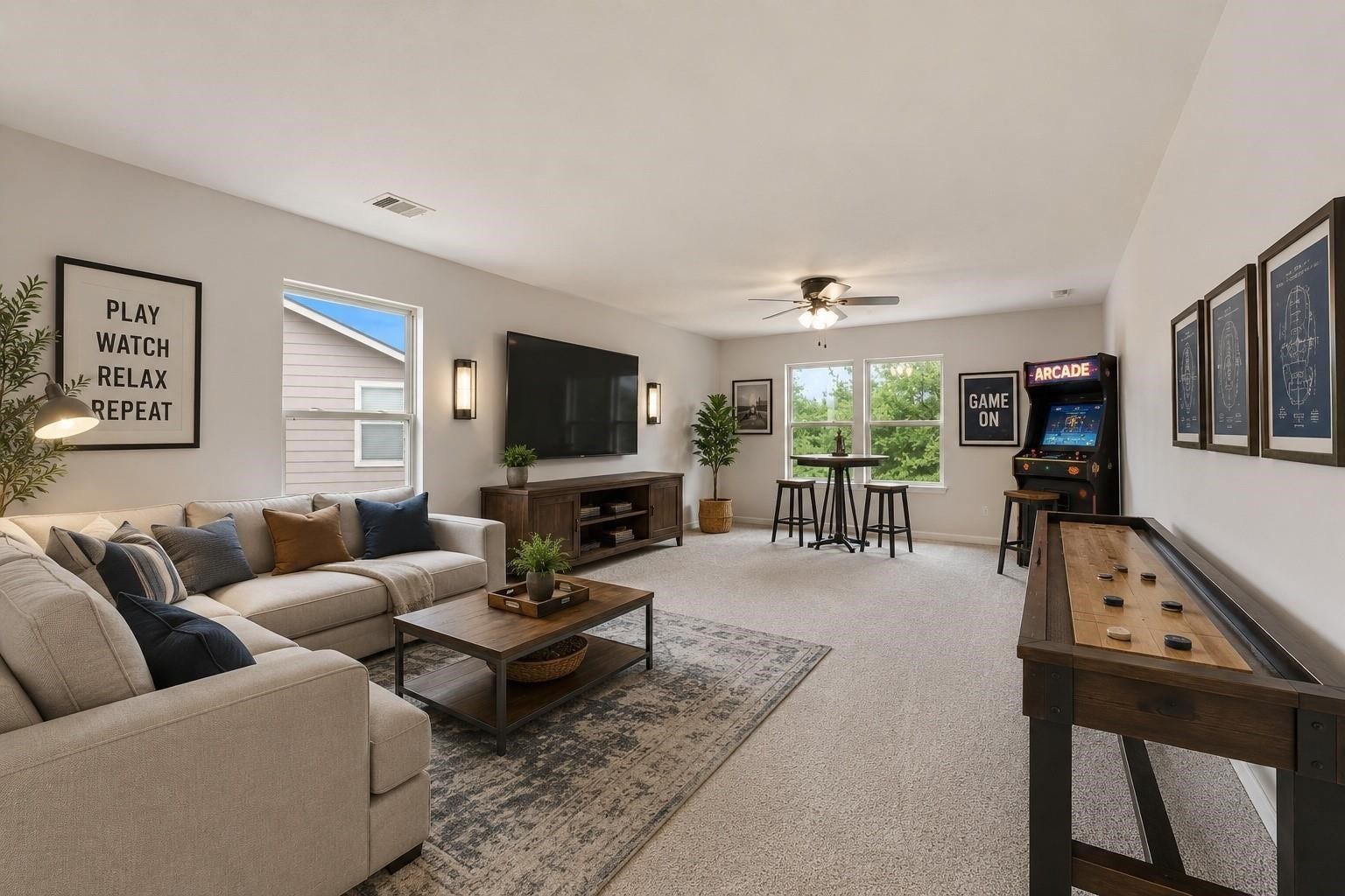 15903 Arapaho Bend Lane, Cypress, TX 77429 Gameroom virtually staged