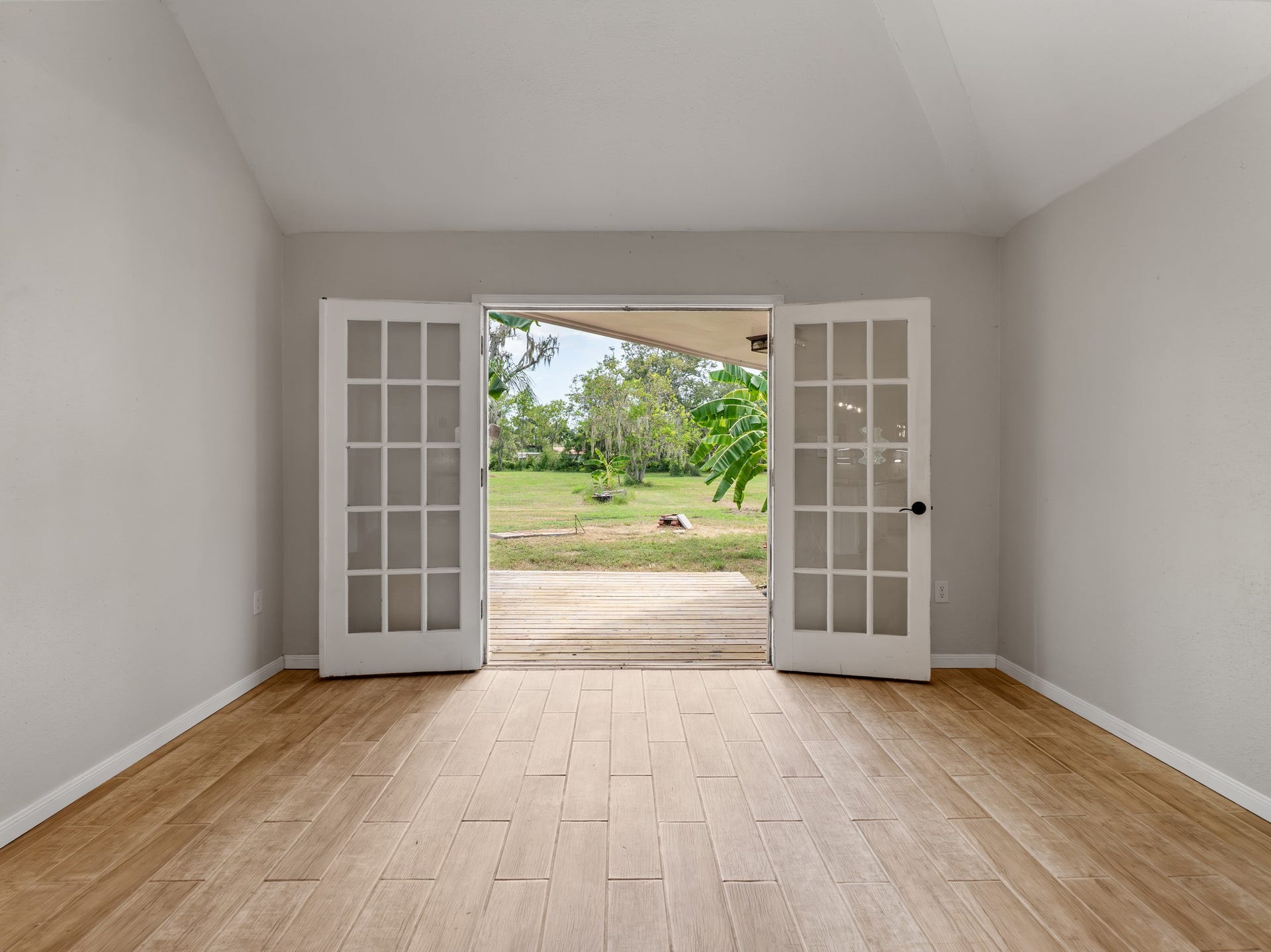 beautiful french doors leading to the great outdoors.