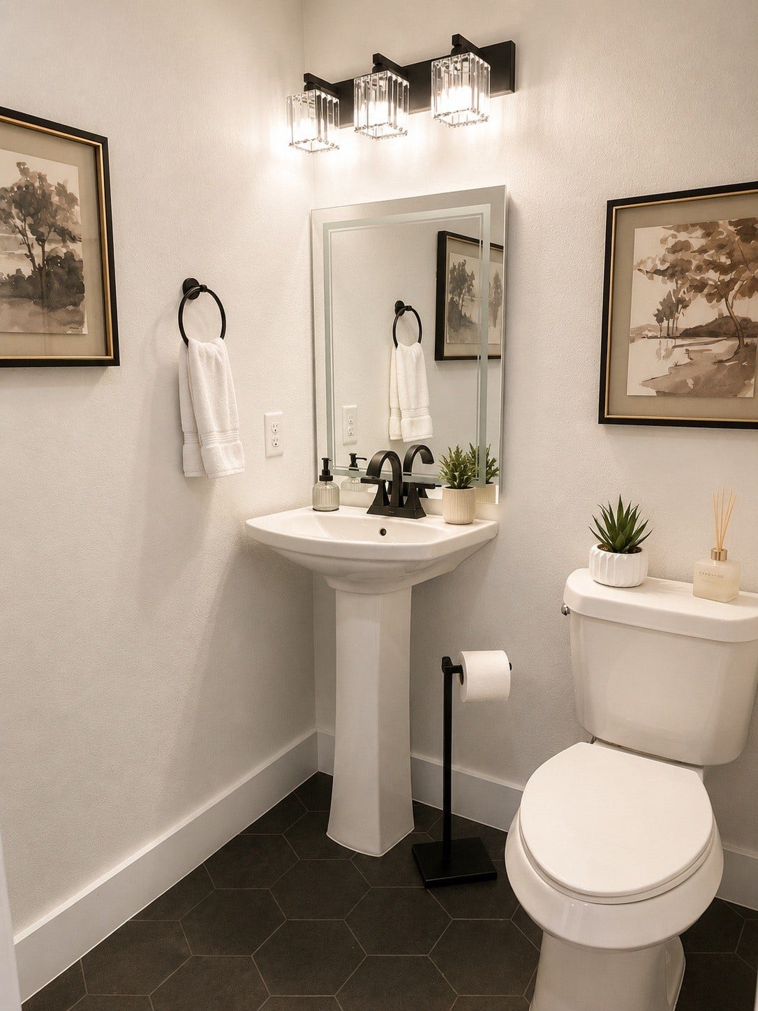 2807 Brailsfort Street, Houston, TX 77004 half bath on second floor adjacent to open concept kitchen and living room.