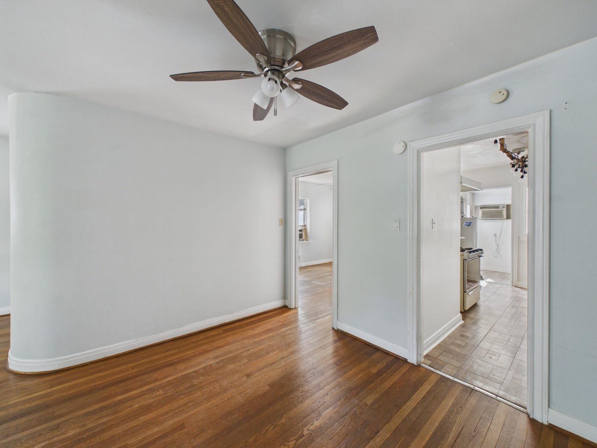 Kitchen to the Right and Bed/Bath to the Left