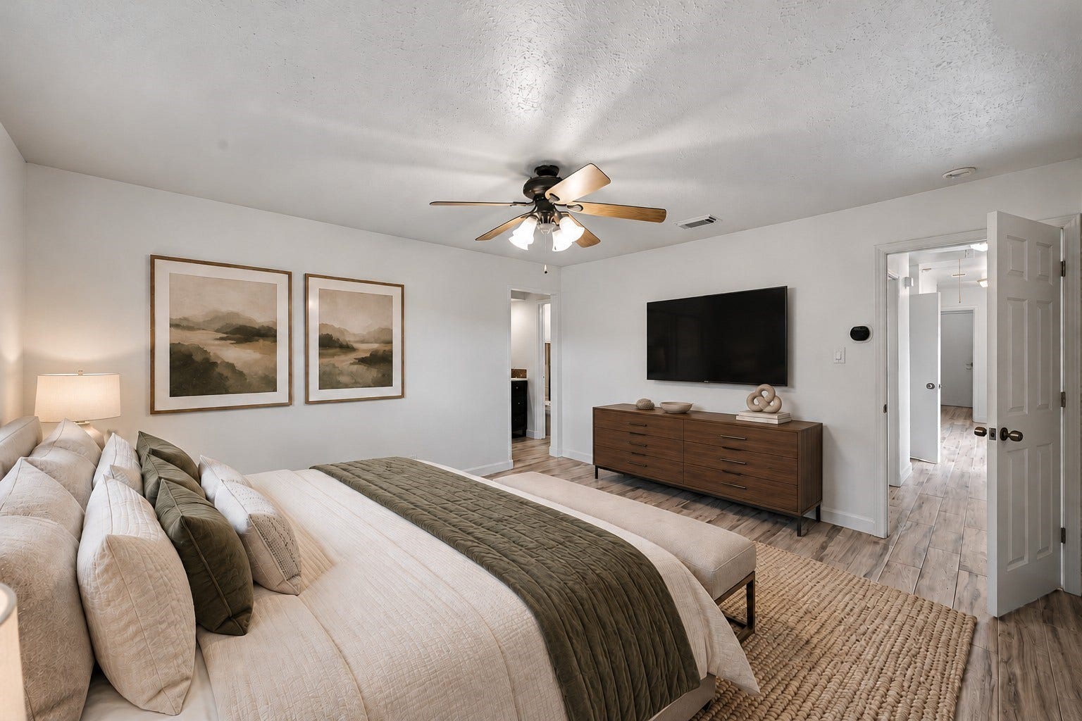 22711 Provincial Boulevard, Katy, TX 77450 Virtually Staged: The smart layout connects smoothly to the adjoining primary bath, creating an inviting, well-appointed private haven