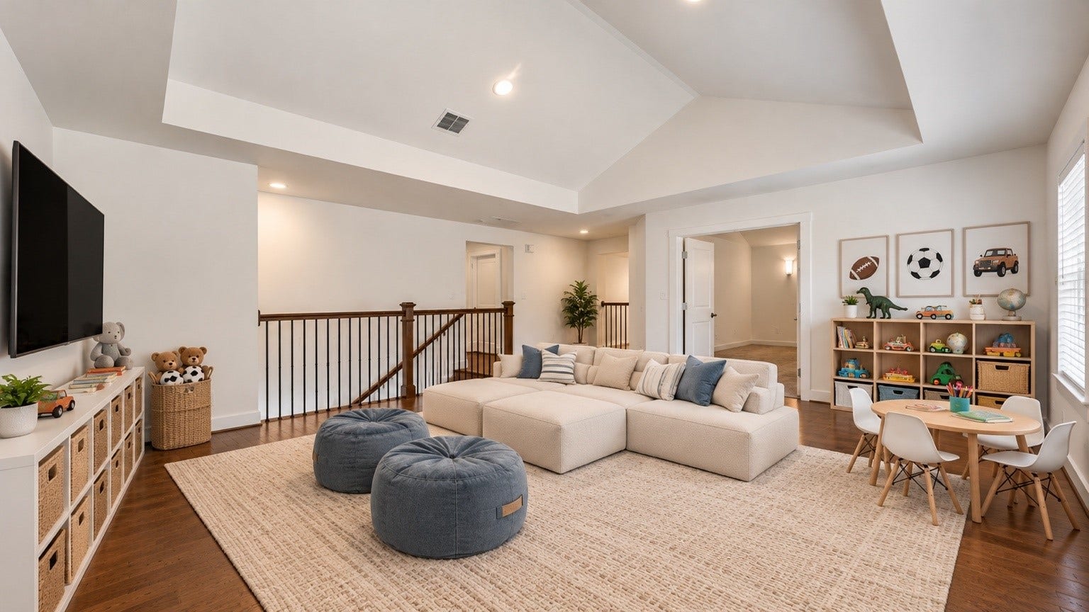 6 Clearview Terrace Place, Tomball, TX 77375 Second-floor playroom/family room with a spacious layout and flexible living space.