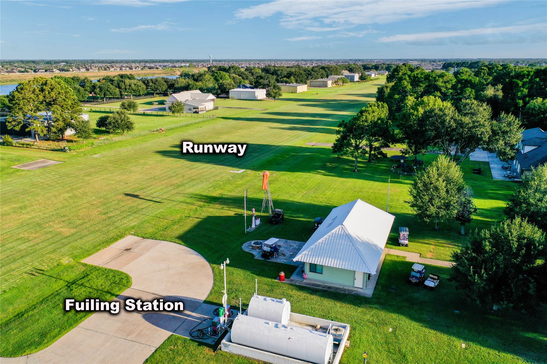 11 W Kitty Hawk ST, Richmond, TX 77406 Community aviation infrastructure includes the runway and conveniently located aircraft fueling station.*