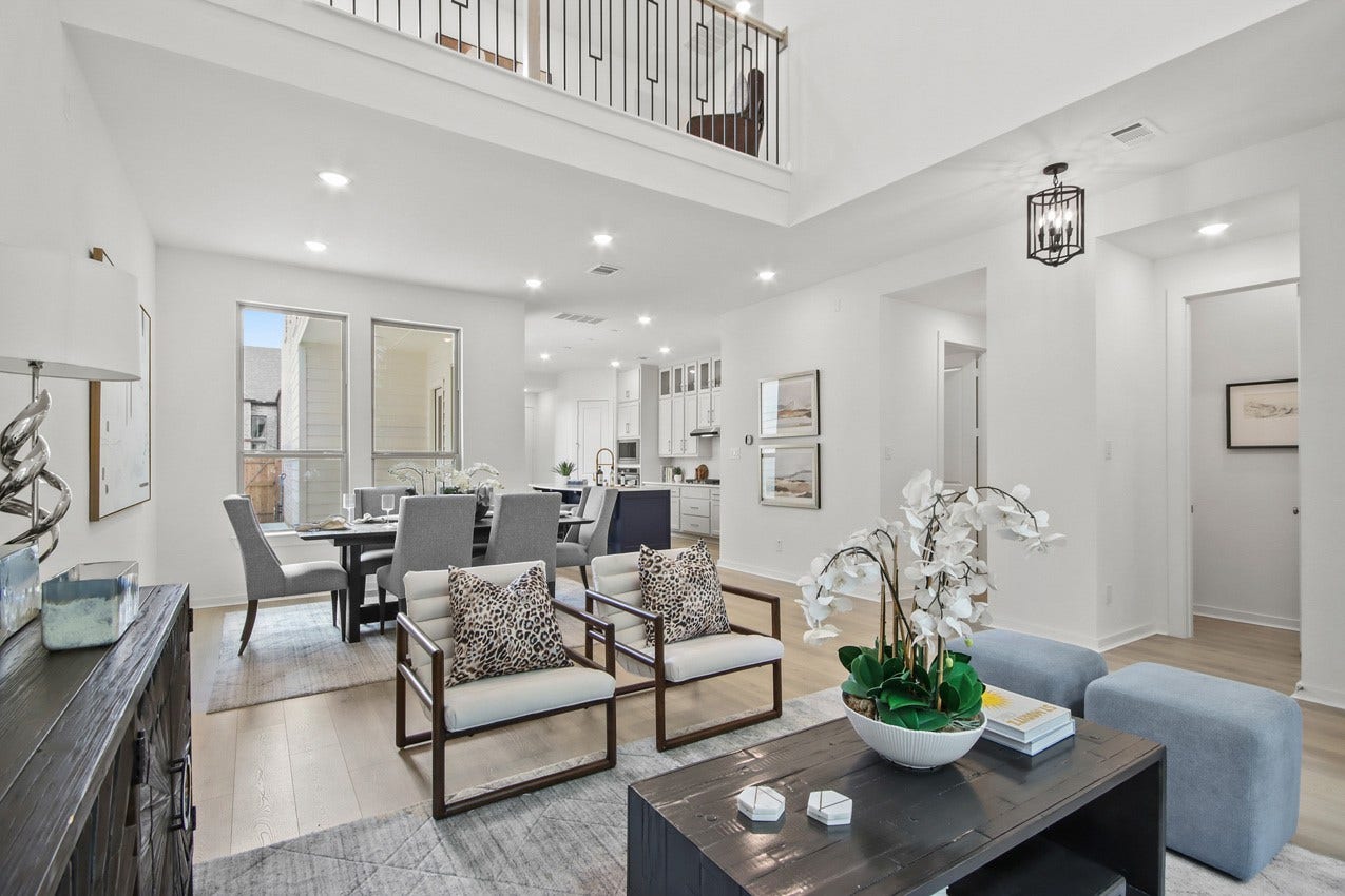 413 Meadows Peak Lane, Montgomery, TX 77316 Open concept plan with soaring ceilings, perfect for entertaining