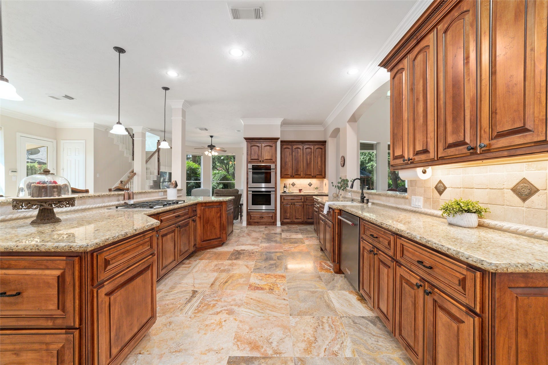 The open layout is ideal for both cooking and entertaining.