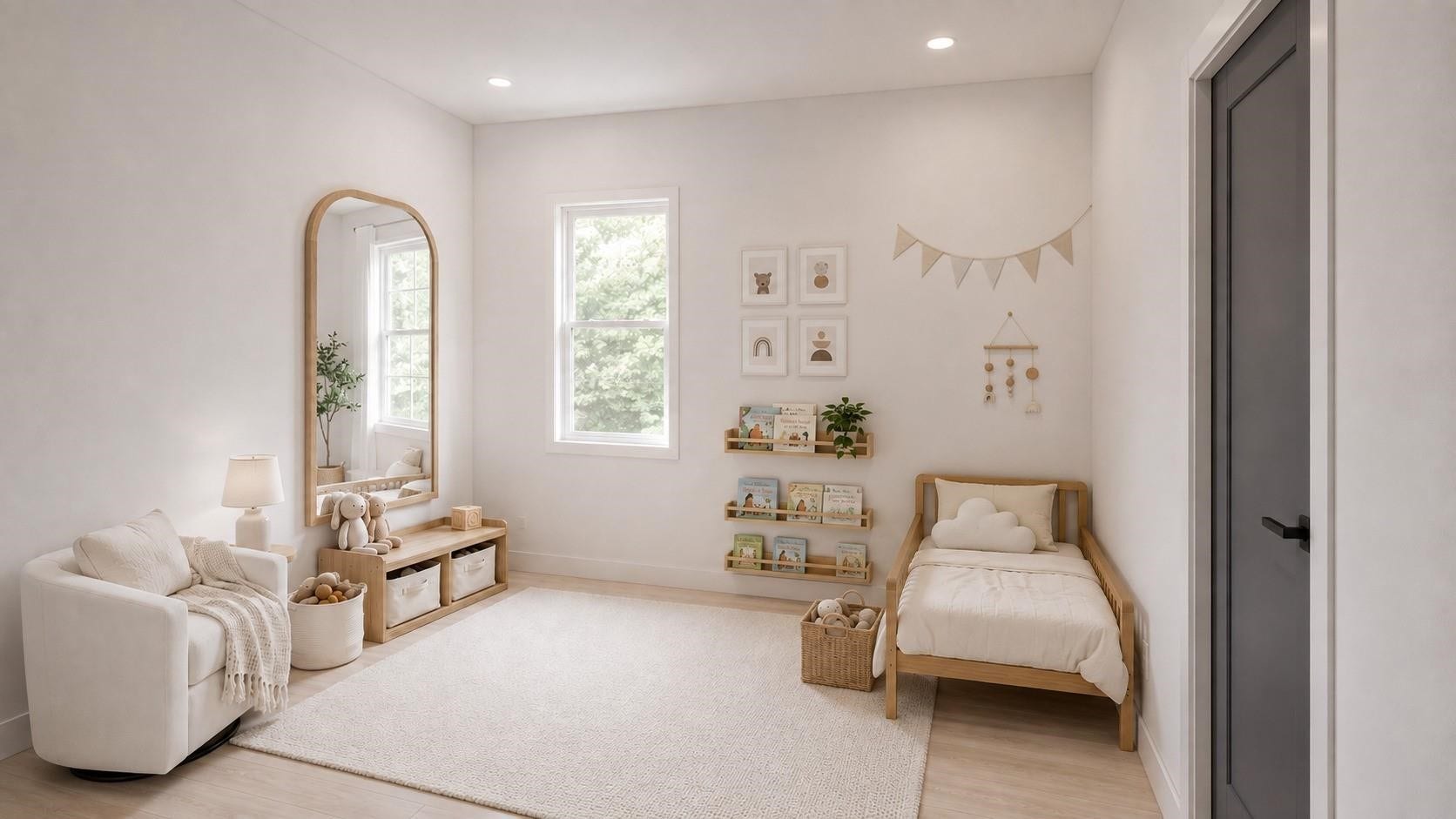 Please note that his picture is a rendering and may not reflect identical to the finished product. Color and fixtures may also vary.