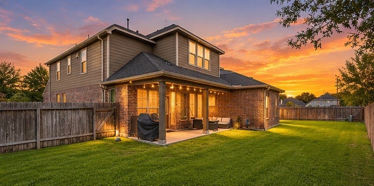 Look at this backyard! The covered patio leads to a space large enough for that pool! Surrounded by a privacy fence and situated on a perimeter lot with no back neighbors! Schedule your showing today!