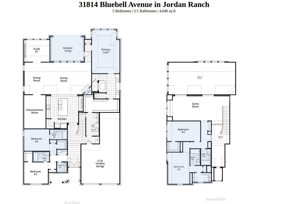 31814 Bluebell Avenue, Fulshear, TX 77423 Spec Floorplan