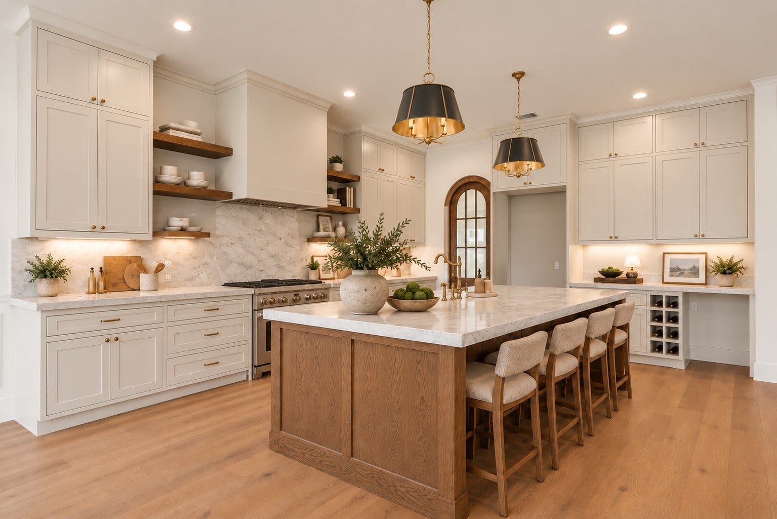 1726 Saxon Drive, Houston, TX 77018 This new construction offers timeless detailing, creating a space that feels warm and refined.