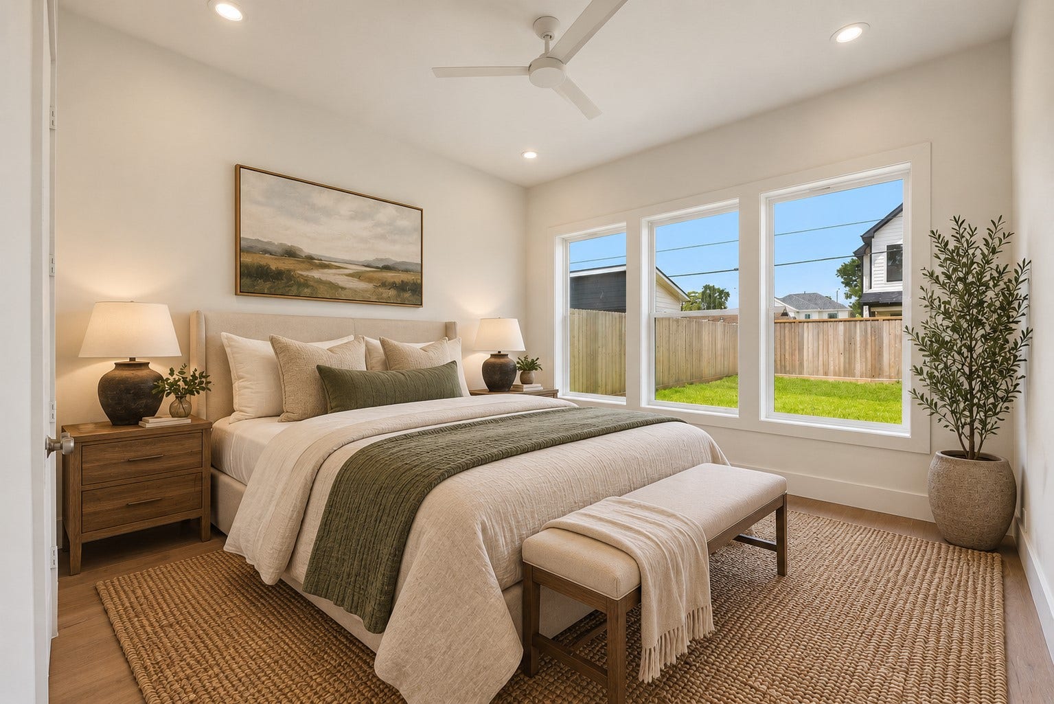 1726 Saxon Drive, Houston, TX 77018 A rare first-floor guest suite offers privacy and convenience. This room could serve many purposes.