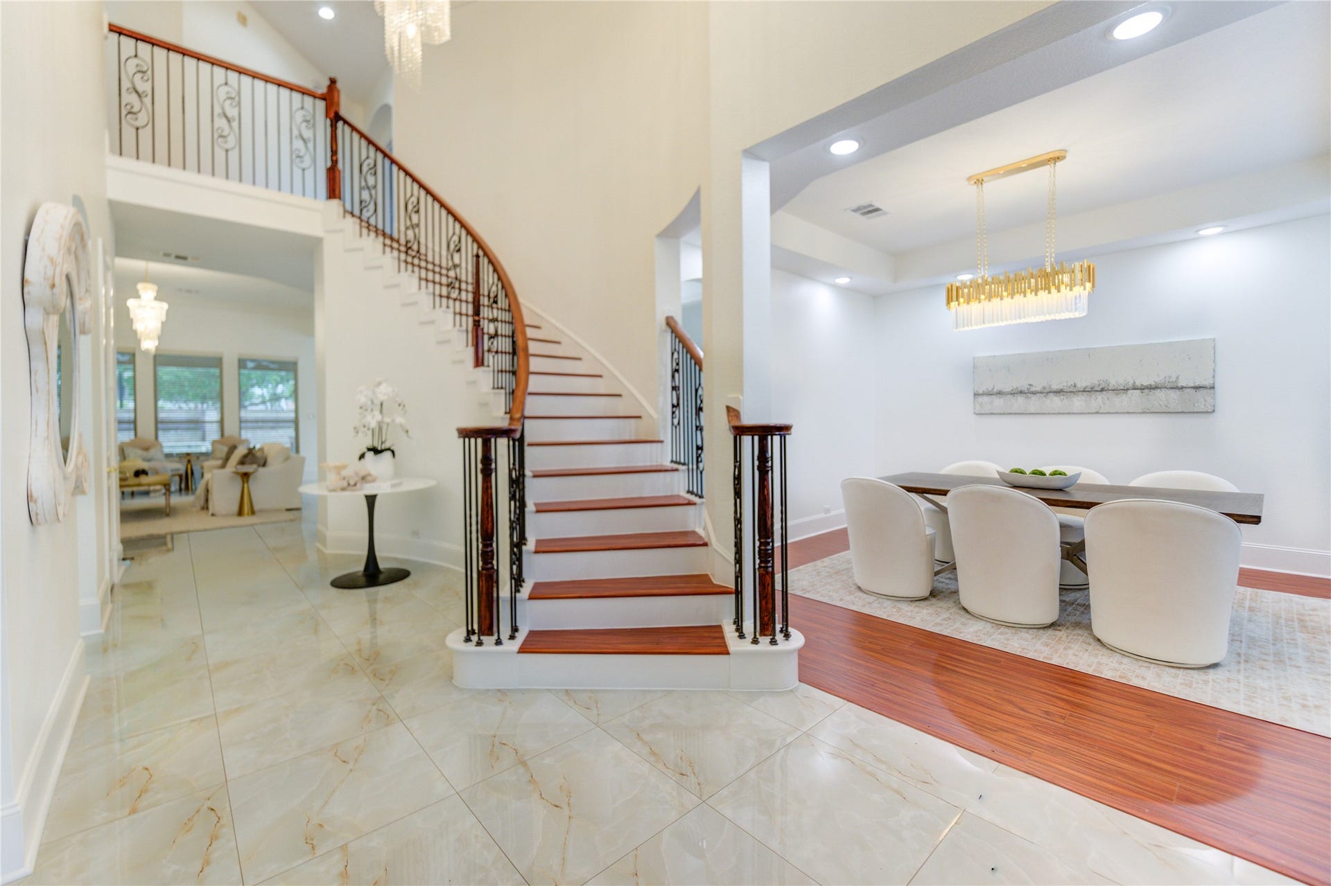 27715 Guthrie Ridge Ln, Katy, TX 77494 Step into a fully renovated first floor, beautifully introduced by a grand double-story entryway.
