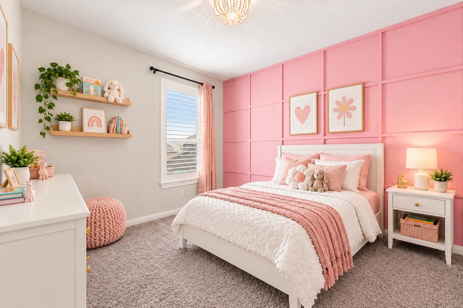 Another secondary bedroom, offering flexible space for a guest room, or home office. Virtually staged.