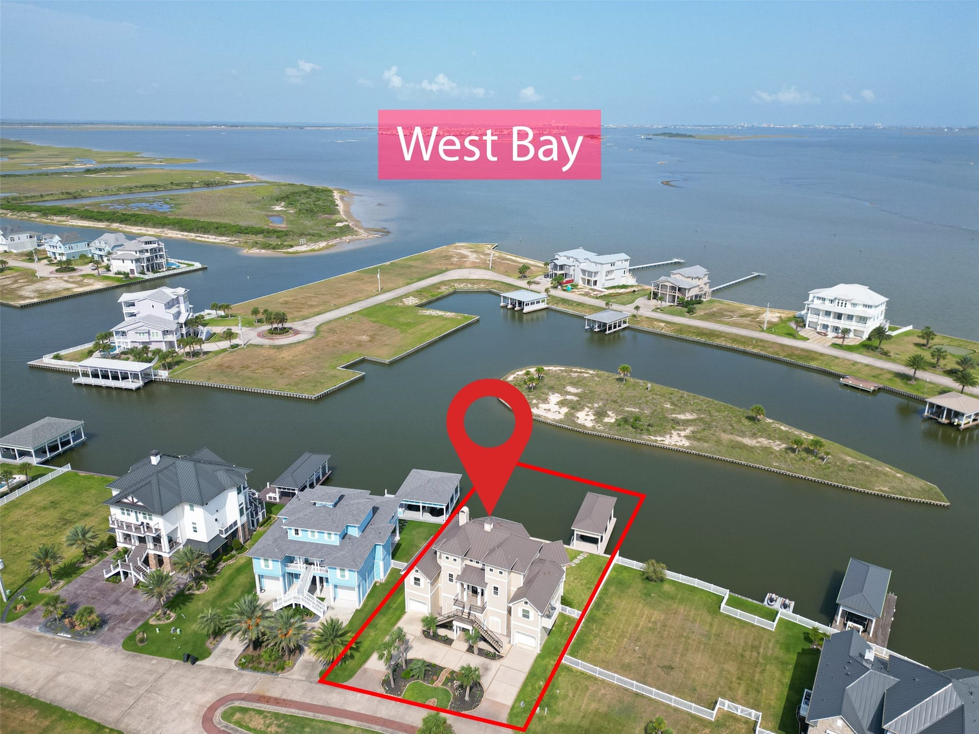 13 Sugarloaf, Hitchcock, TX 77563 Experience luxurious coastal living in this stunning waterfront home, featuring elegant architecture, a spacious driveway, and panoramic views, all nestled in a serene community with direct access to the Intracoastal Waterway.