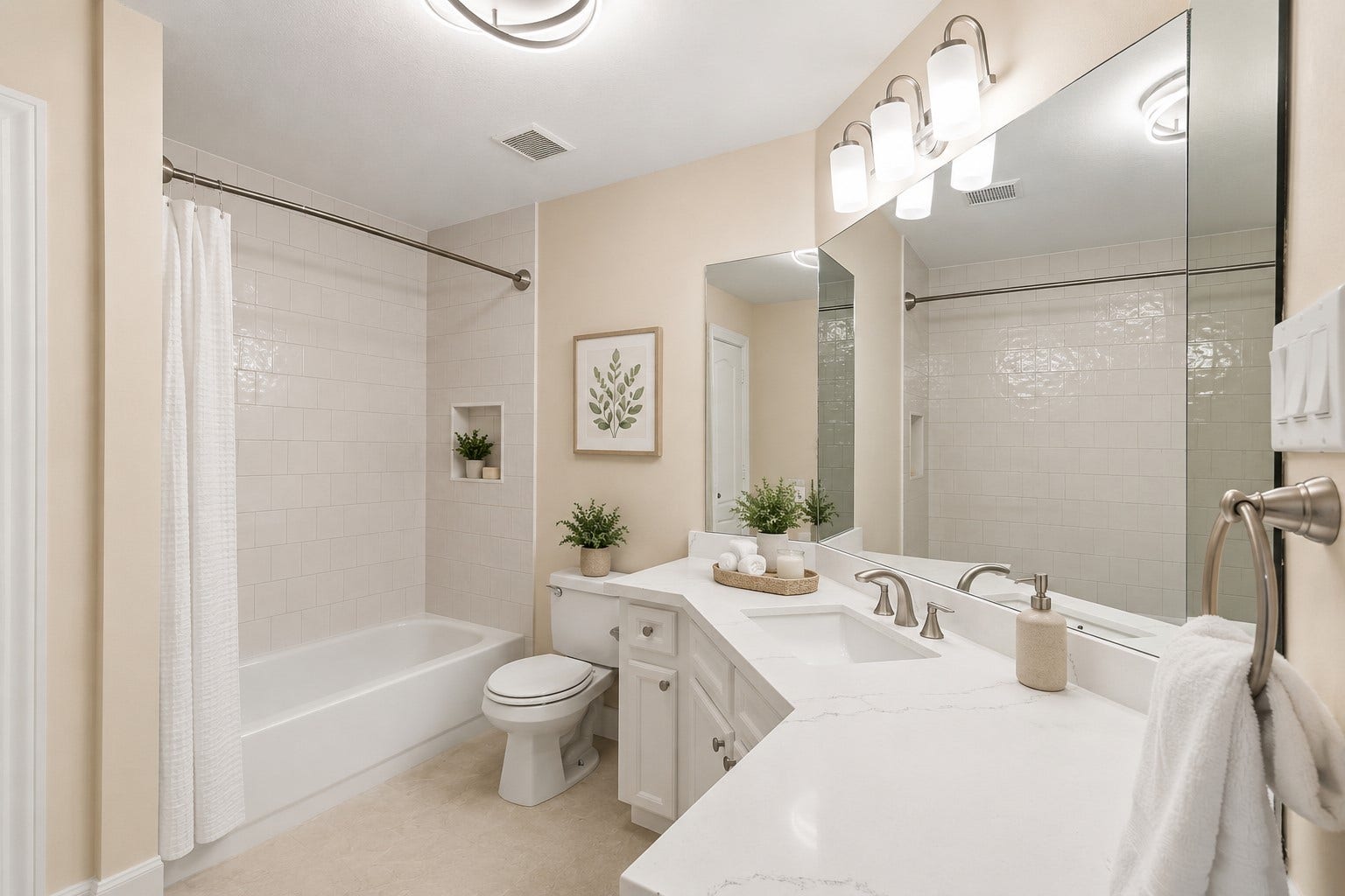 7 Pastoral Pond Circle, The Woodlands, TX 77380 Virtually staged Secondary bedroom with ensuite Bath