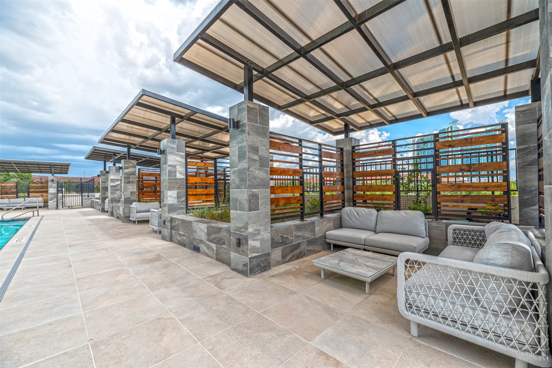 1701 Hermann Drive, #30D, Houston, TX 77004 Private cabanas.