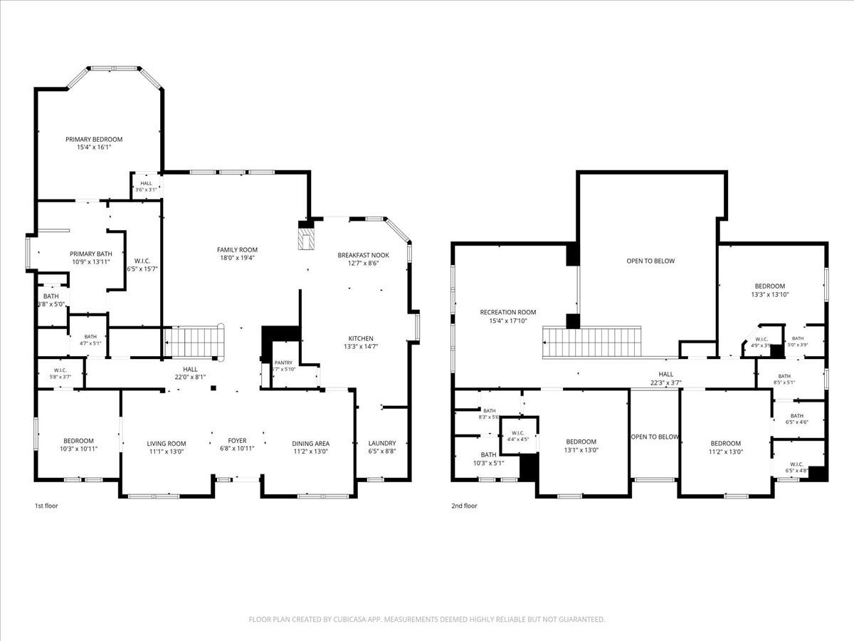 311 Lake Front Drive, League City, TX 77573 Floor plan of the first and second floors.