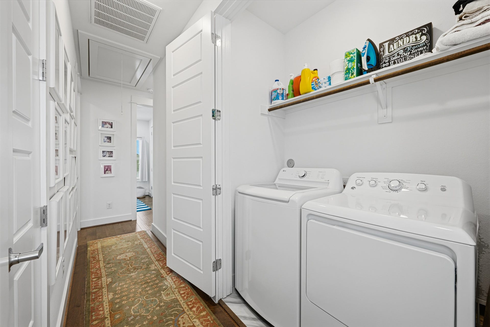 Centrally located laundry room on the second floor.