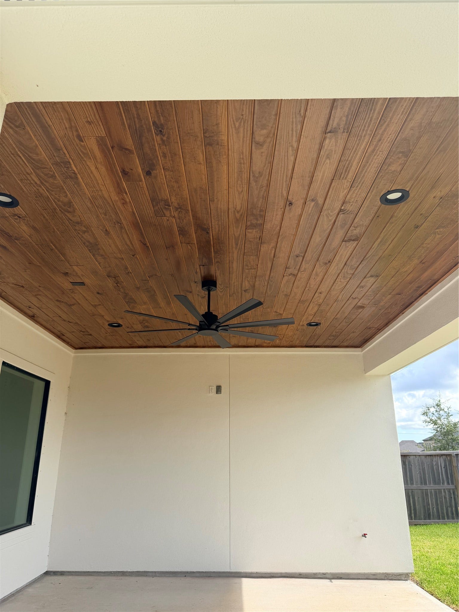1727 South Pointe, Friendswood, TX 77546-5391 Back Patio with Wood ceiling