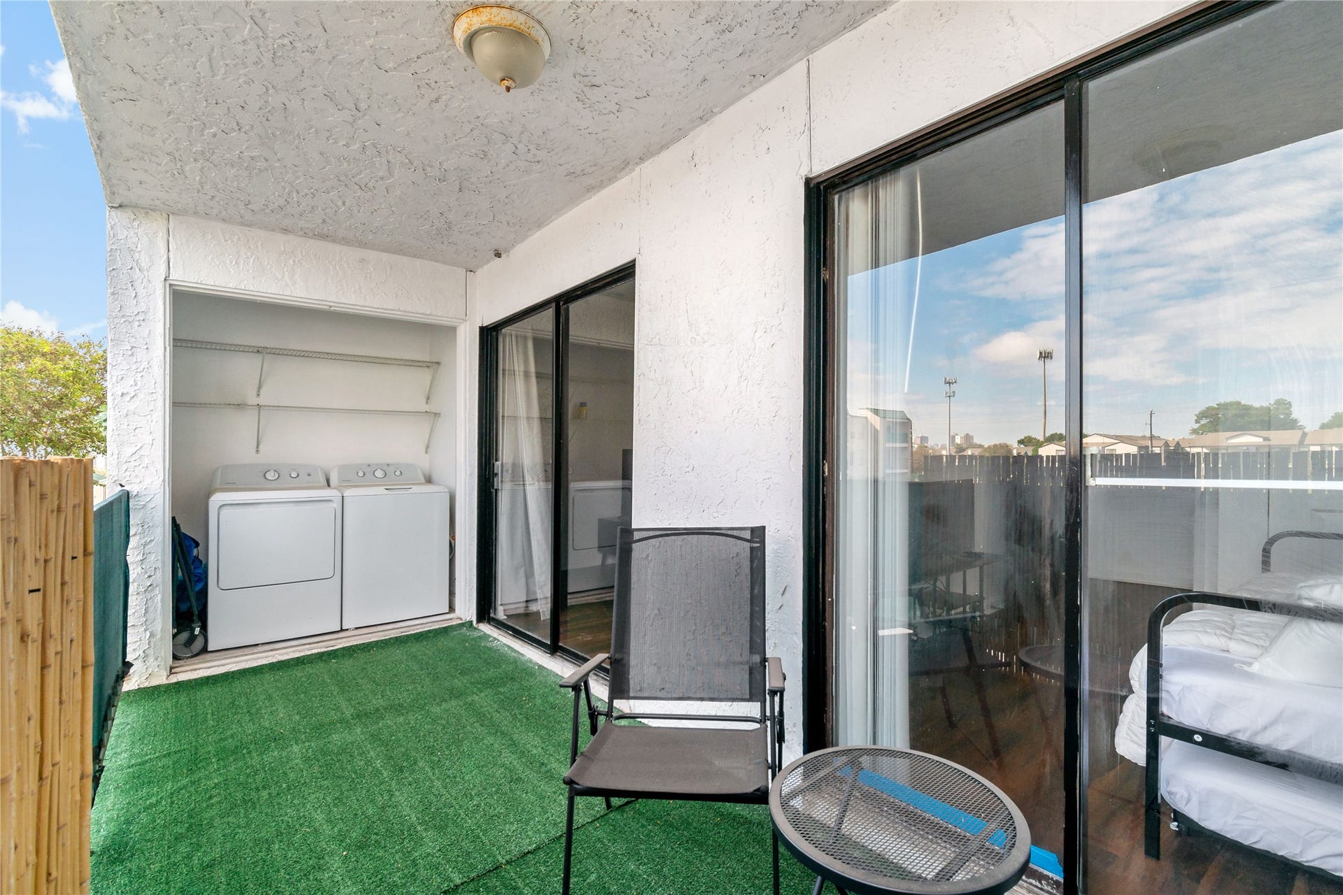 Relaxing patio area gave a cool breeze
