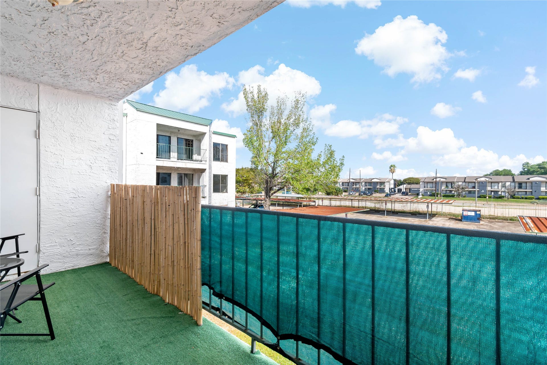 Street views from the relaxing patio