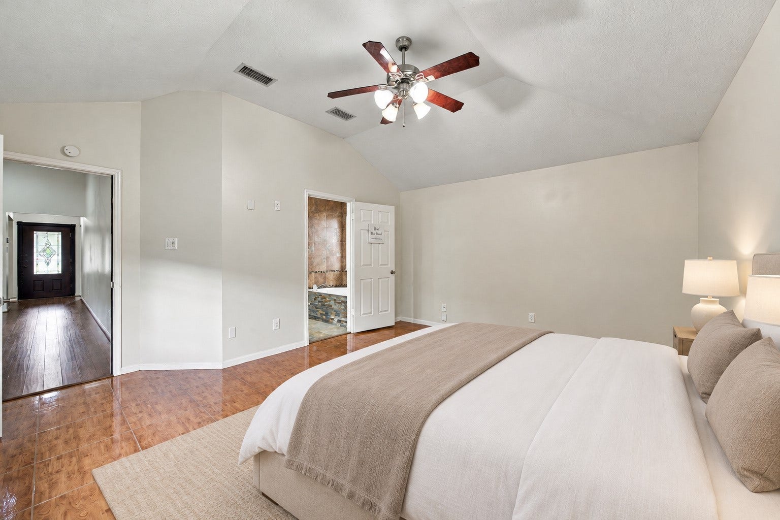12902 Sandri Lane, Houston, TX 77077 Broad walls offer options for placing a bed, dresser, and additional seating. Virtually staged