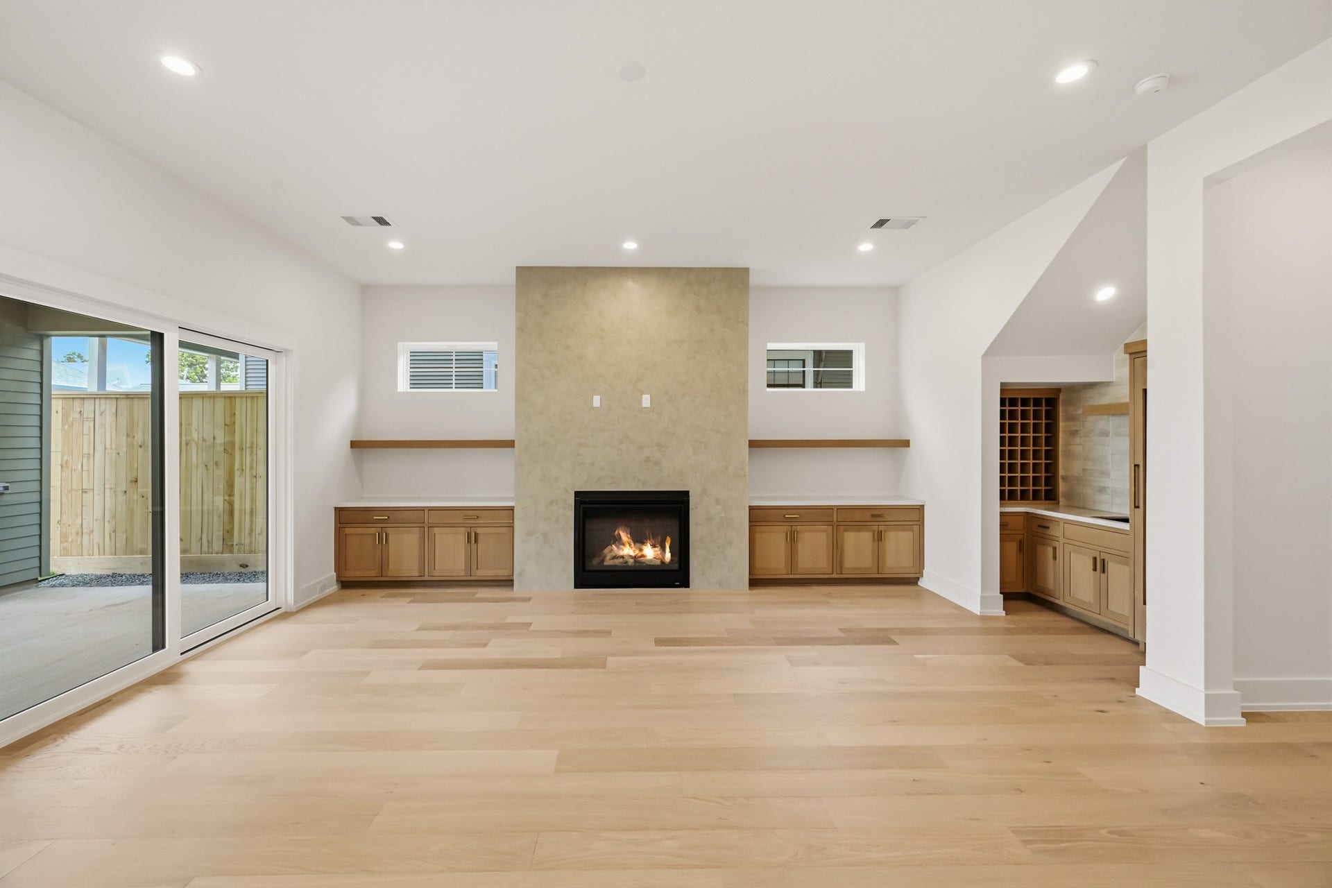 Easy hookups for a TV over the fireplace!