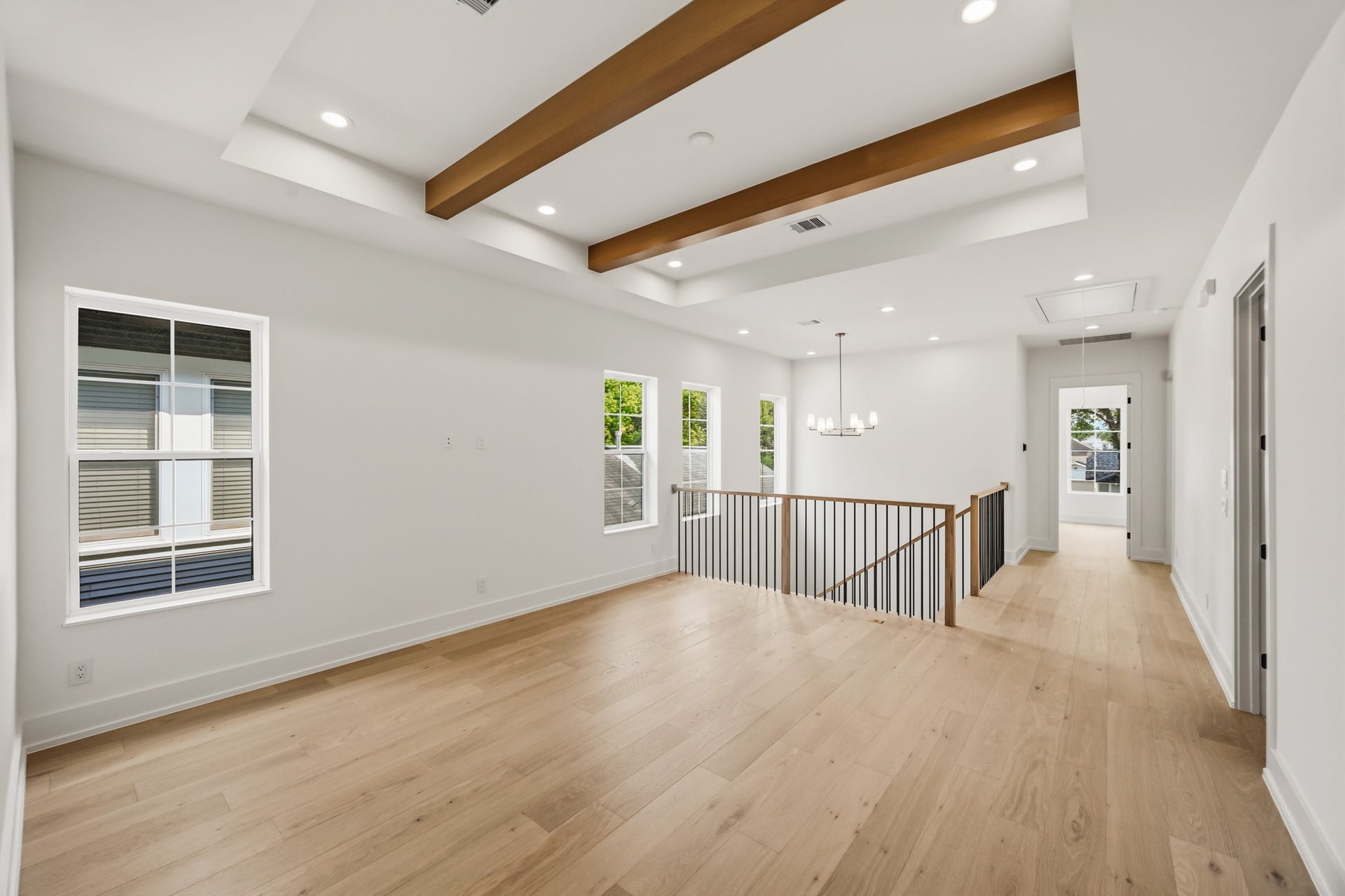 Another look at the game room shows off the open stairwell!