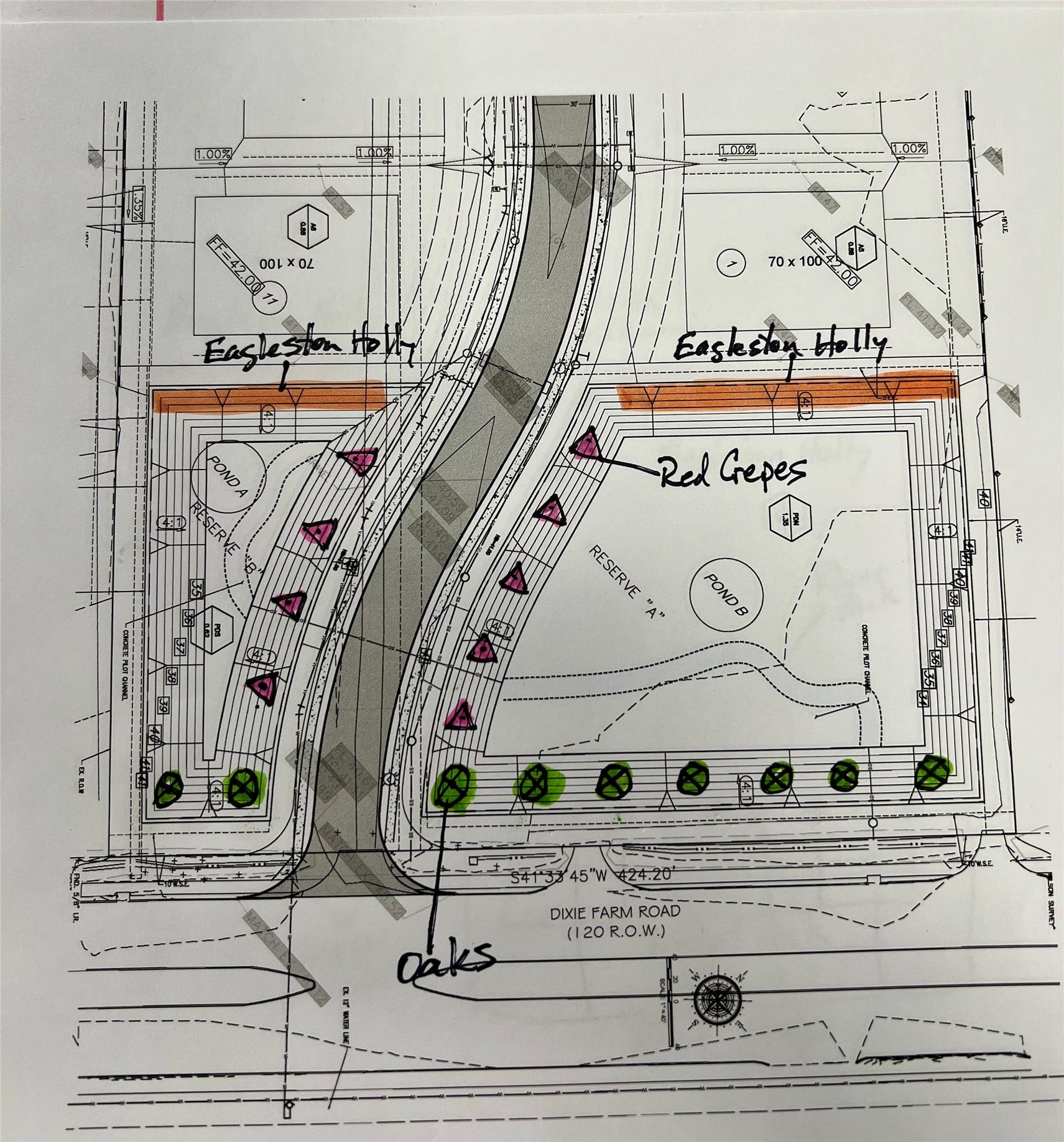 1626 Crown Oaks Court, Pearland, TX 77581 Here is the landscape concept for the front of neighborhood. Plans are to install around the end of the 4th Quarter