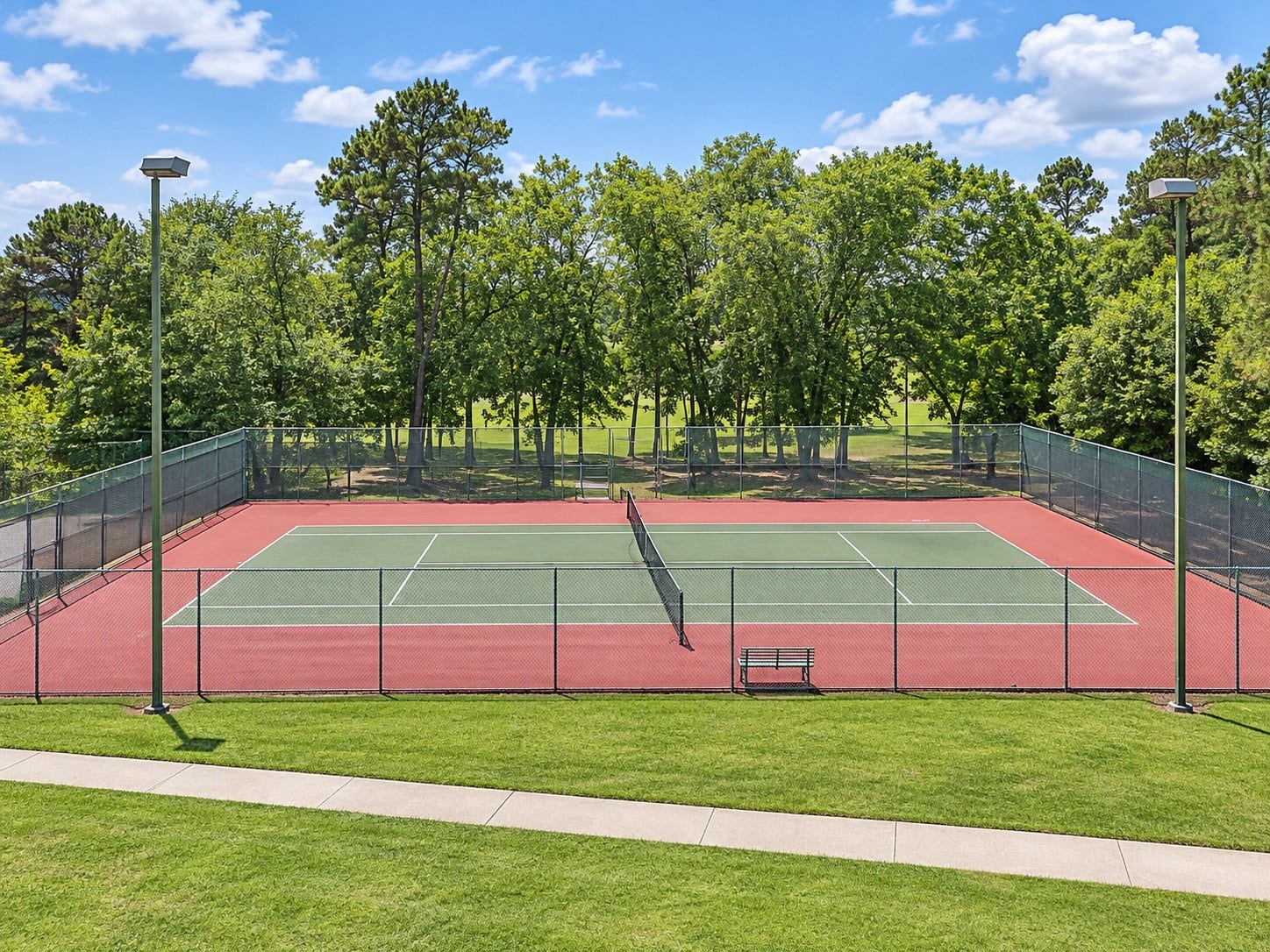 2631 Woodsboro Drive, Spring, TX 77388 The neighborhood tennis courts with an additional soccer and baseball field.