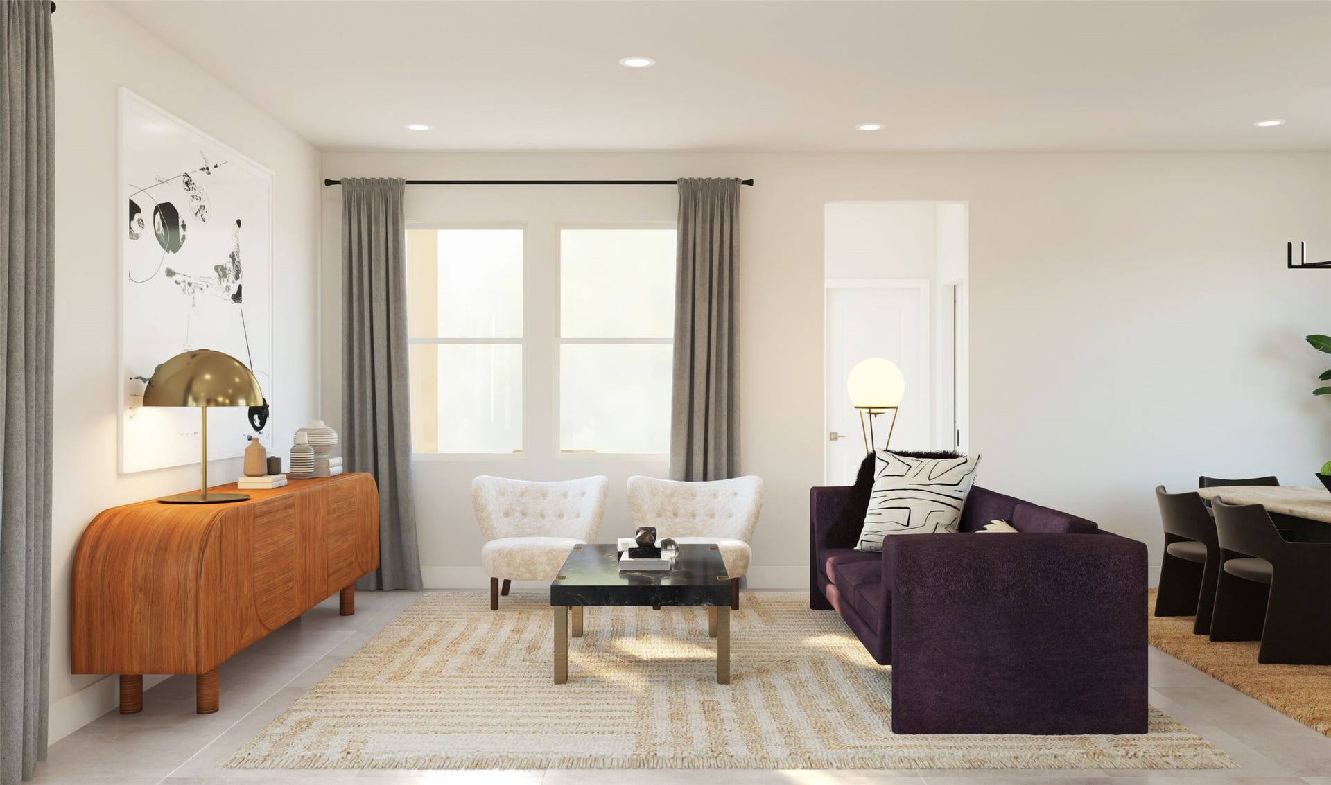 4502 Leon Meadow Lane, Houston, TX 77048 Cozy great room (*Artist rendering used for illustration purposes only. Colors/finishes may differ from the ones currently selected in the home.)