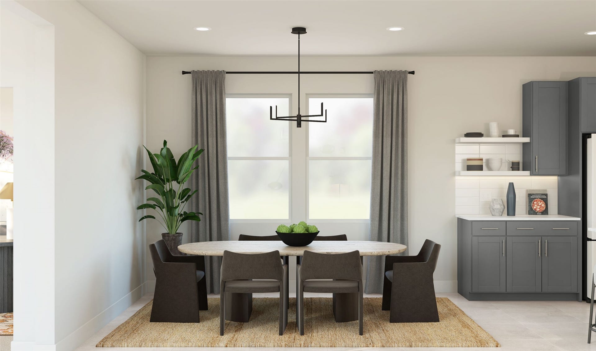 4502 Leon Meadow Lane, Houston, TX 77048 Charming dining area (*Artist rendering used for illustration purposes only. Colors/finishes may differ from the ones currently selected in the home.)