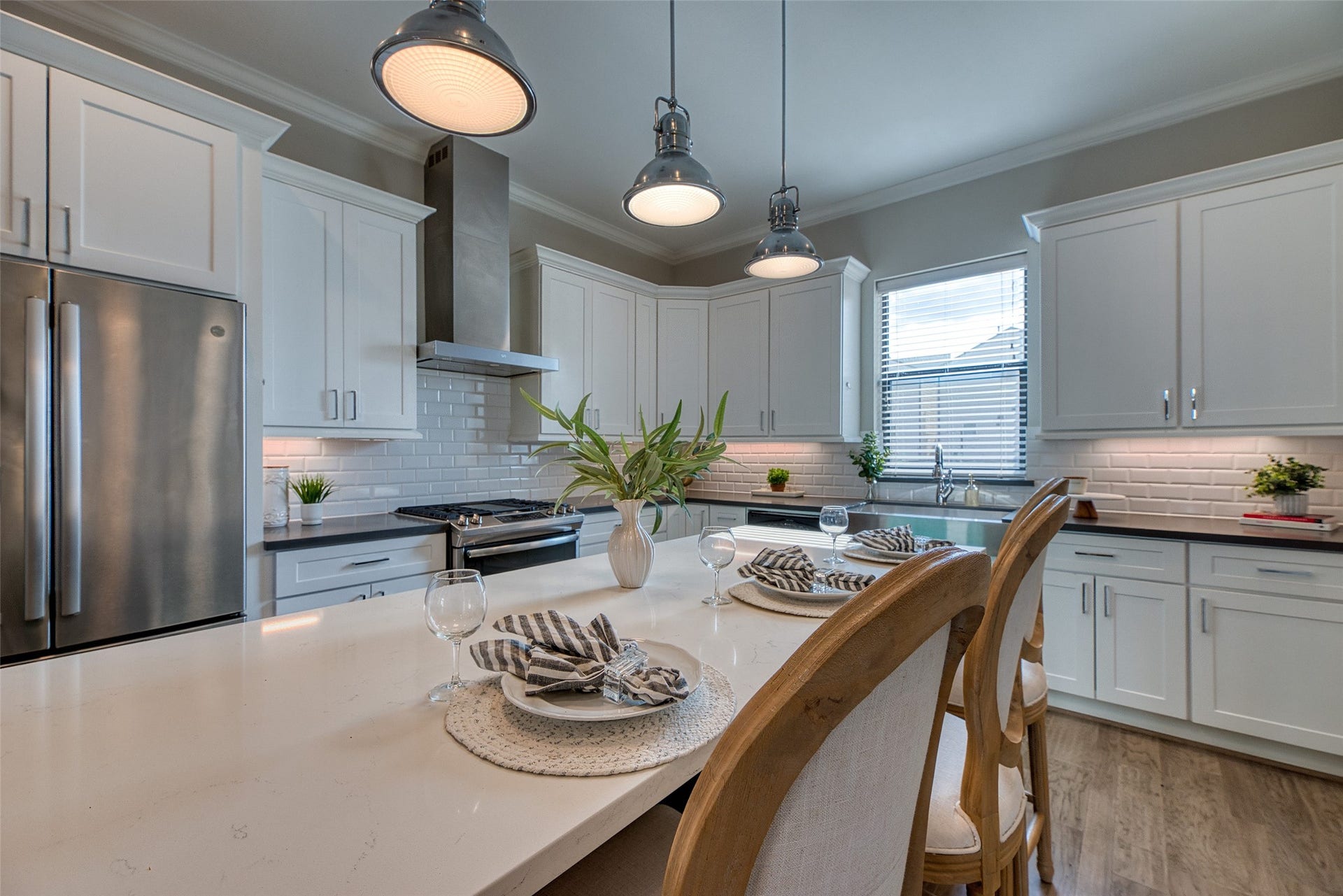 2409 Langston Street, Houston, TX 77007 Gourmet kitchen featuring premium finishes and an effortless open flow