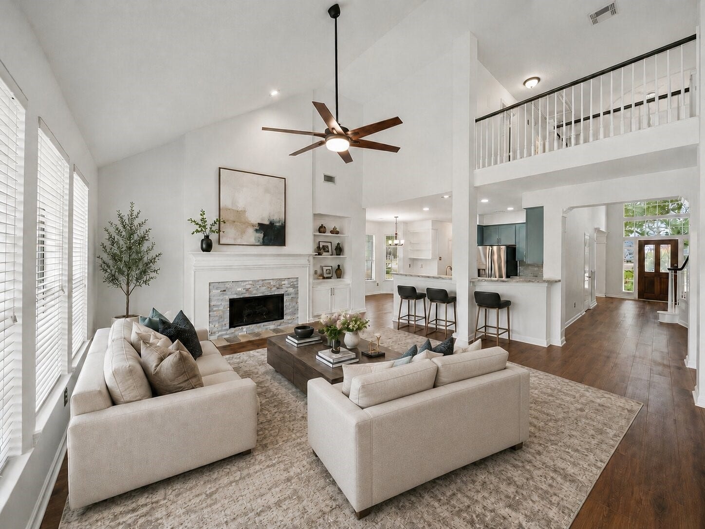 1123 Summer Brook, Sugar Land, TX 77479 This photo has been virtually staged to help you envision the space with furnishings. All furniture and decor are digital and do not represent the property's current condition.